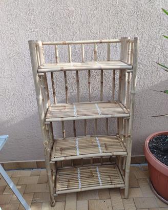 Scaffale in Bamboo pieghevole