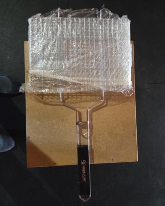 Griglia barbecue doppia a libro nuova 35x25