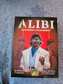Gioco da tavolo "alibi" usato