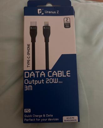Data cable cavo 20w 3 metri type c iphone
