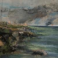 Dipinto su cartoncino "Marina "