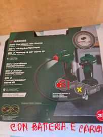 CONPRESSORE DOPPIO PARKSIDE A BATTERIA 