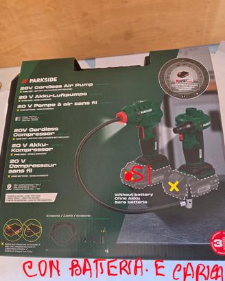 CONPRESSORE DOPPIO PARKSIDE A BATTERIA 