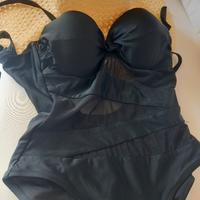 costume/body con trasparenze nero 