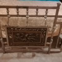 letto antico ottone nichelato