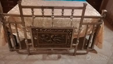 letto antico ottone nichelato