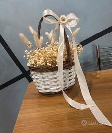 Cesto floreale con fiori secchi!