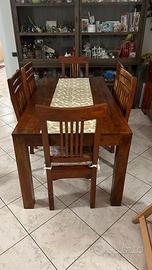 Tavolo etnico completo di sedie