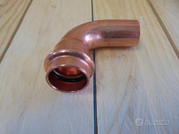 Gomito a pinzare Viega  rame dm.28 MF 90° h2o