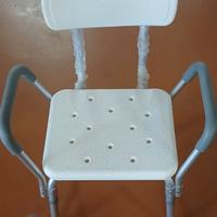 SEDIA DA DOCCIA schienale braccioli  nuova GIMA