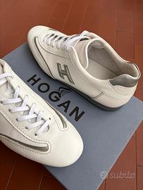 Hogan Olympia Pelle Bianche Silver