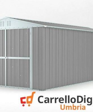 Box garage auto in Acciaio 327x611cm grigio chiaro