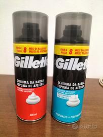 Schiuma da barba Gillette due confezioni nuove!