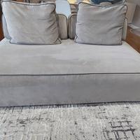 Divano Samoa modello Jest Droll velluto grigio