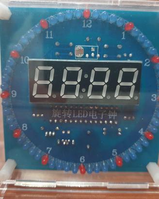 Kit Orologio LED Rotante Fai-da-te con Sveglia