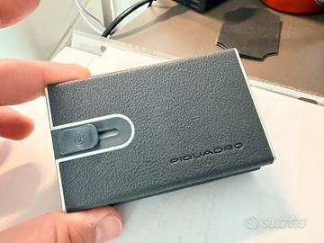 piquadro - porta carte di credito black square
