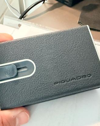 piquadro - porta carte di credito black square