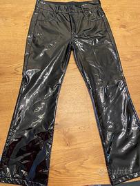 Pantaloni donna neri lucidi invernali Chiara Biasi