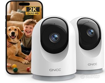 K 3MP Telecamera Wi-Fi Interno 2.4GHz Visione Nott