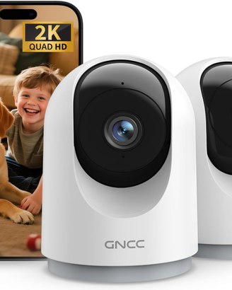 K 3MP Telecamera Wi-Fi Interno 2.4GHz Visione Nott