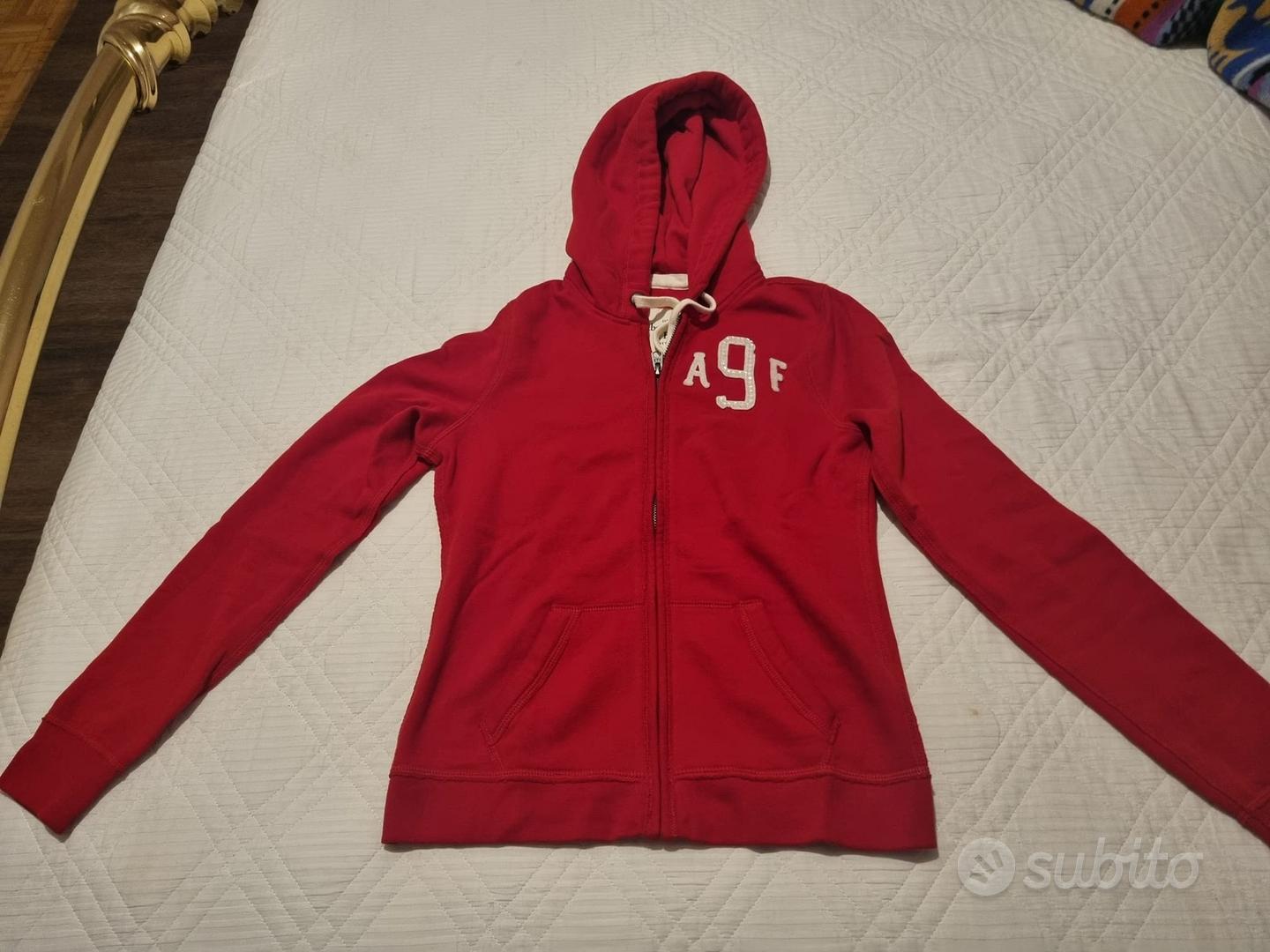 Felpa rossa Abercrombie tg S Abbigliamento e Accessori In