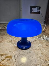 Lampada blu design a fungo vintage