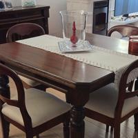 TAVOLO ANTICO CON SEI SEDIE (ANTICHE)