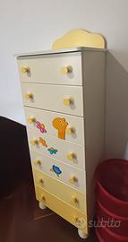 Cassiera settimino cameretta Bambini - 7 cassetti