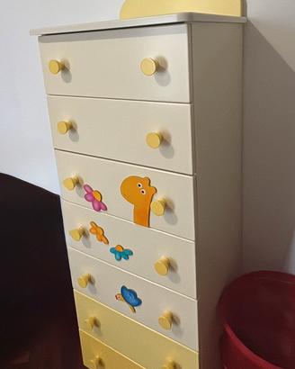 Cassiera settimino cameretta Bambini - 7 cassetti