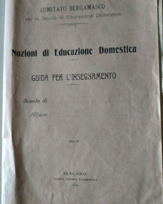 libro nozioni di educazione domestica 1914