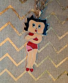 Betty Boop. Collana acciaio . Collezione 