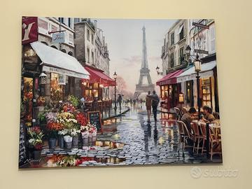 Canvas stampato 85x113 cm - Parigi e paesaggio