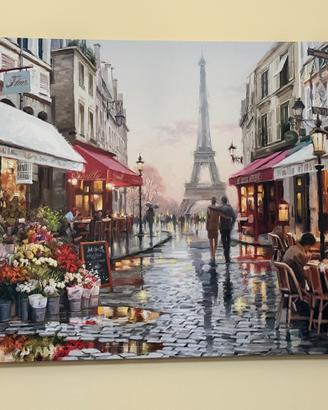 Canvas stampato 85x113 cm - Parigi e paesaggio