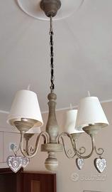 Lampadario Shabby chic country provenzale 