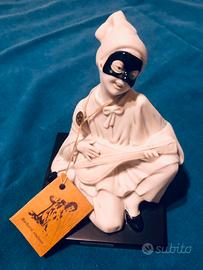 Statuina Pulcinella porcellana Flavia G.Barbetta
