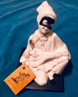 Statuina Pulcinella porcellana Flavia G.Barbetta