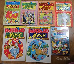 Lotto 7 Fumetti Paperino Mese (Anni 80/90)