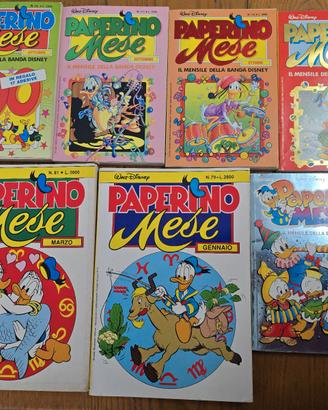 Lotto 7 Fumetti Paperino Mese (Anni 80/90)
