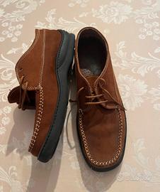Scarpe mocassini uomo in pelle marrone scuro