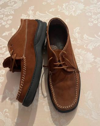 Scarpe mocassini uomo in pelle marrone scuro