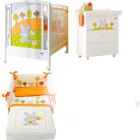 Lettino e fasciatoio della Pali tema il bosco. 