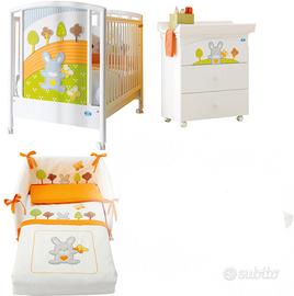 Lettino e fasciatoio della Pali tema il bosco. 