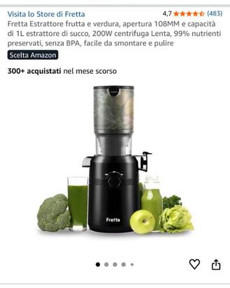 strattore di Succo a Freddo 108mm 1L – Nuovo,