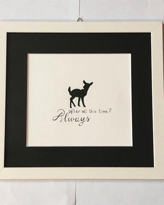 Quadro Harry Potter frase Always cornice After all