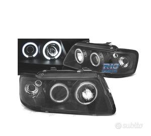 FARI PER AUDI A3 8L 96-00 ANGEL EYES CCFL FONDO NE