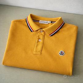 Moncler Polo Uomo Taglia M Gialla Originale |