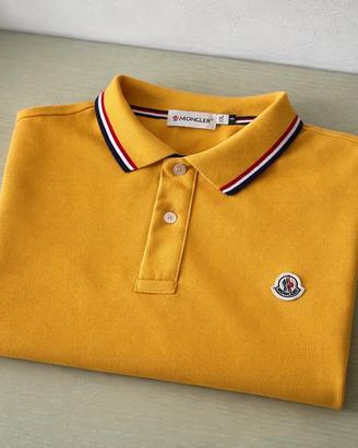 Moncler Polo Uomo Taglia M Gialla Originale |