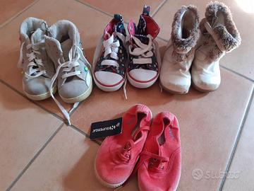 Lotto 4 paia di scarpe 23-24-25 bimba bambina