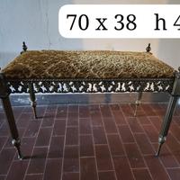 specchio e panchinetta in metallo vintage 