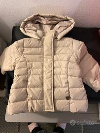 giubotto beige con fiocco per bimba età 6 mesi